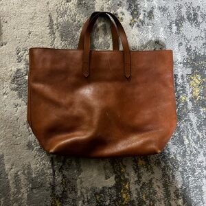 Madewell Transport Brown Leather Tote Bag